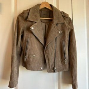 Blank NYC - Suede Moto Jacket - Size XSP - Tan